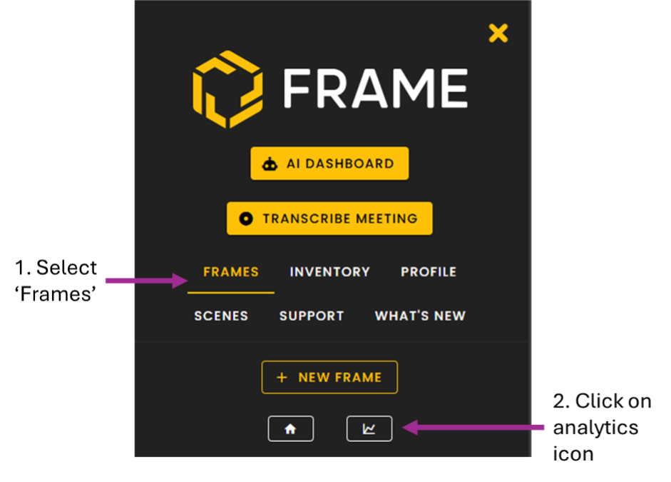 an image showing the frames menu